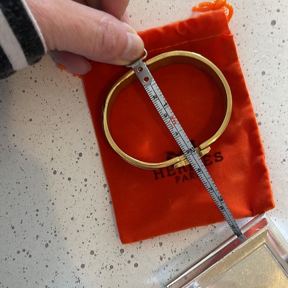 HERMES Clic Clac H Bracelet Black&gold - Picture 14 of 14